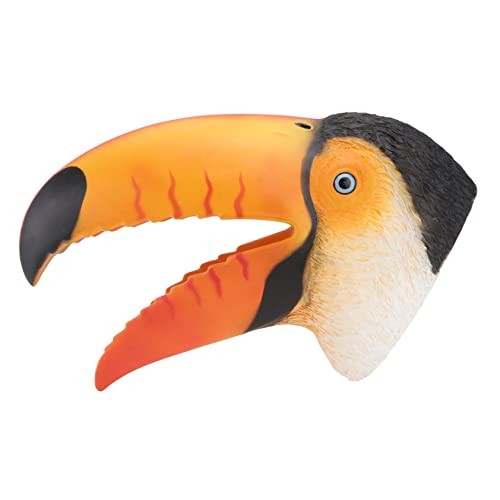 MOLUCKFU Handpuppe Toucan aus Weichem Material Realistische Tierform Interaktives Kinderspielzeug Leuchtend Rote Farbe Party für Eltern Junge Mädchen Spiel von MOLUCKFU