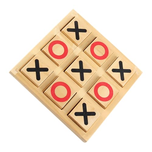 MOLUCKFU Holz Strategiespiel Set für Einfachem Design Familienfreundliches Brettspiel Kindgerechte und Sanfte Oberfläche für Kinderzimmer und Tischdekoration von MOLUCKFU