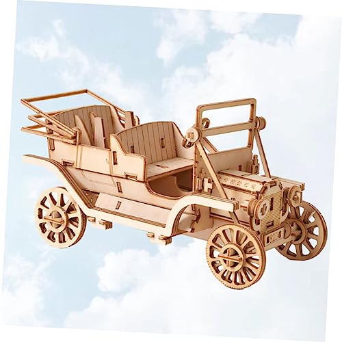 MOLUCKFU Holzpuzzle Auto Modellbausatz DIY Holzspielzeug Puzzle Handwerk Lernspielzeug Hand Auge Koordination von MOLUCKFU