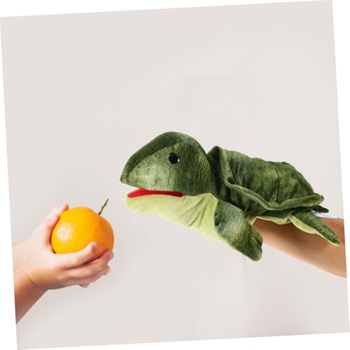 MOLUCKFU Interaktive Schildkröten handpuppe aus Plüsch Weiches Kuscheltier Geeignet zum Geschichtenerzählen Kreatives Handspielzeug für Vorschule und Rollenspiele von MOLUCKFU