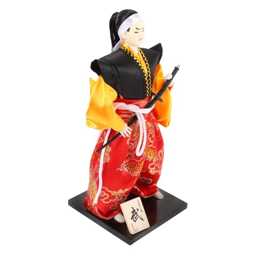 MOLUCKFU Japanische Samurai Puppe Dekoration Handgefertigt Japanischer Stil für Zuhause Büro Wohnzimmer Japanische Kunstfigur von MOLUCKFU