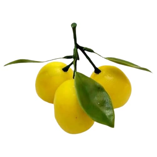 MOLUCKFU Künstliche Zitronen Dekoration Realistische Fake Lemons für Heim und Party Dekoration für Fotografie und Schaufenster Displays Leicht und Tragbar Lebensechte Fruchtmodelle von MOLUCKFU