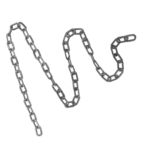 MOLUCKFU Kunststoffkette Halloween Kette Kunststoff Halloween Fake Kette Halloween Kette Für Kostümparty Silber MOLUCKFU Kunststoffkette Halloween Kette Kunststoff Halloween Fake Kette Halloween Kette Für Kostümparty Silber von MOLUCKFU