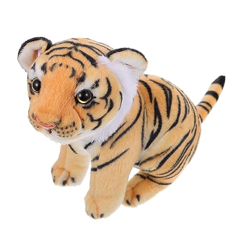 MOLUCKFU Gelbe Tigerornamente Plüschtier Tiger-Spielzeug Für Heimdekoration Sofa-Dekoration Kuscheltier Für Kinder von MOLUCKFU