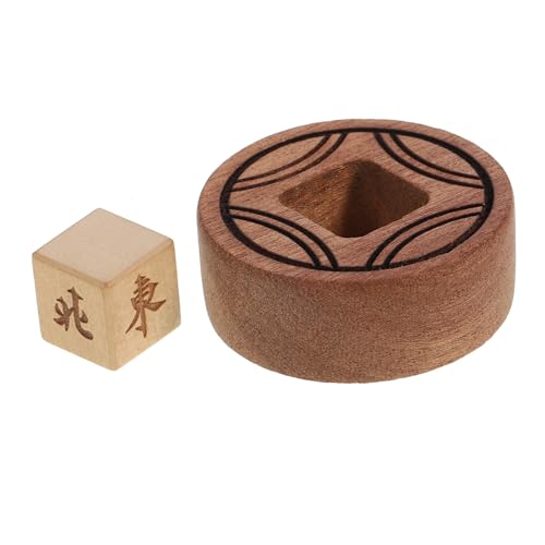 MOLUCKFU Mahjong Würfel aus Holz Großes Würfelspiel Party Game Dice Mahjong Zubehör für Gesellschaftsspiele Zuhause Bar Unterhaltung Langlebig Praktisch von MOLUCKFU
