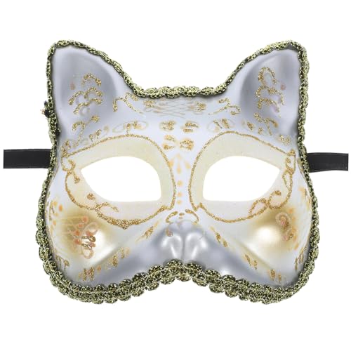 MOLUCKFU Katzenmaske Für Halloween-party Cartoon-katzenmaske Foto-requisit Komfortabel Und Atmungsaktiv Passend Für Viele Anlässe von MOLUCKFU