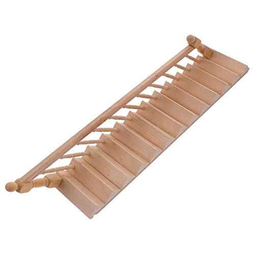 MOLUCKFU Maßstab Unbemalte DIY Puppenhaus Zubehör Sichere und Praktische Miniaturtreppe für Mikro Landschaft und Garten Dekoration von MOLUCKFU