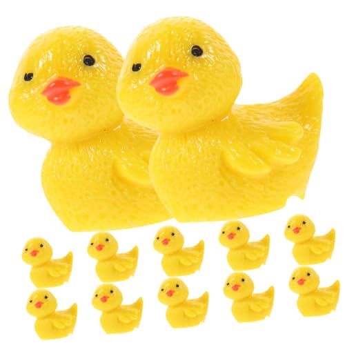 MOLUCKFU Kleine Ente Mini Figuren Aus Harz Niedliche Dekoration Für Landschaften Puppenhäuser Und Kleine Für Kreative Arrangements Mini Duck Figuren von MOLUCKFU