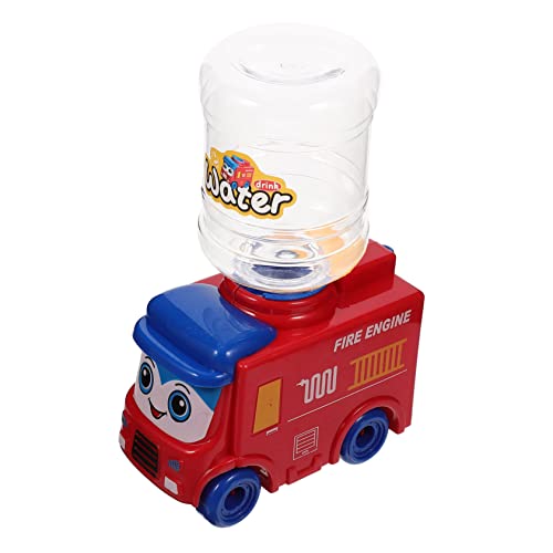 MOLUCKFU Mini Wasserspender Feuerwehrauto Trinkbrunnen für Fantasievolles Leicht Tragbar Kreative Entwicklung Leuchtende Farben von MOLUCKFU