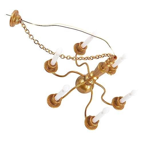 MOLUCKFU Miniatur Deckenleuchte für Puppenhaus Dekorative LED Lampe Sandtisch Geeignet Goldene Ausführung für Kinderzimmer und Mini Haus Deko MOLUCKFU Miniatur Deckenleuchte für Puppenhaus Dekorative LED Lampe Sandtisch Geeignet Goldene Ausführung für Kinderzimmer und Mini Haus Deko von MOLUCKFU