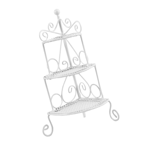 MOLUCKFU Miniatur Eisenkunst Regal Weiß Langlebiges Puppenhaus Zubehör Realistische Dekoration Leicht und Kompakt für Puppenhaus und Fotorequisiten MOLUCKFU Miniatur Eisenkunst Regal Weiß Langlebiges Puppenhaus Zubehör Realistische Dekoration Leicht und Kompakt für Puppenhaus und Fotorequisiten von MOLUCKFU