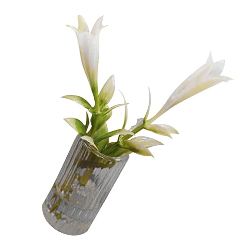 MOLUCKFU Miniatur Lilien Mini Blumenlandschaft Verzierung Miniatur Blumen Dekor Mini Garten Dekor Miniatur Blumenarrangement Vase Miniatur Lilien Modell Winziges Blumenvasen Modell von MOLUCKFU