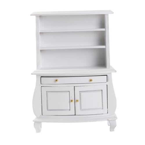 MOLUCKFU Miniatur Möbel Modell Weißer Holzschrank für Puppenhaus Dekoration für Kinderzimmer Fotorequisite Lifelike Mini House Furniture Accessory MOLUCKFU Miniatur Möbel Modell Weißer Holzschrank für Puppenhaus Dekoration für Kinderzimmer Fotorequisite Lifelike Mini House Furniture Accessory von MOLUCKFU