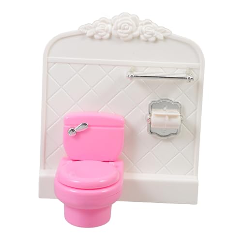 MOLUCKFU Mini-Toilette Für Puppenhaus Miniaturtoilette Modell Mini-badetoilette Zubehör Puppenhaustoilette Dekoration Spieltoilette Miniatur von MOLUCKFU