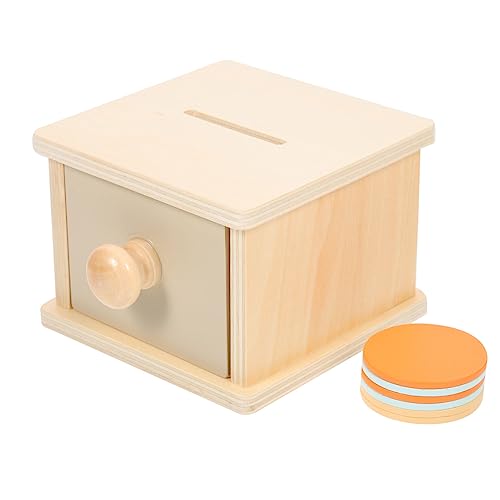 MOLUCKFU Montessori Objektpermanenz Box Holzspielzeug für Pädagogisches Motorikspielzeug Hand Auge Koordination und Logischem Robust und für Vorschulkinder von MOLUCKFU