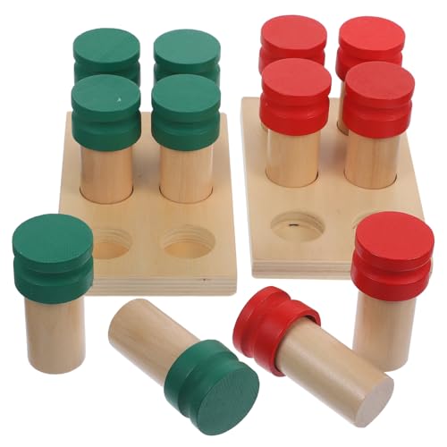 MOLUCKFU Montessori Riechfläschchen Holzspielzeug Sensorisches Lernspielzeug für Kleinkinder Ab Jahr Glatte Kanten Sicher Tragbare Holzbox Geschenkidee für Jungen Mädchen von MOLUCKFU