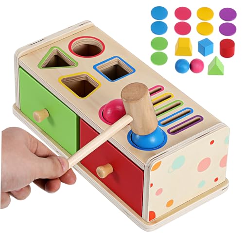 MOLUCKFU Montessori-Spielzeug Für Kleinkinder: Sortierbox Aus Holz Zum Sortieren Von Farben Und Formen – Frühlernspielzeug, Weihnachts- Und Geburtstagsgeschenk Für Jungen Und Mädchen MOLUCKFU Montessori-Spielzeug Für Kleinkinder: Sortierbox Aus Holz Zum Sortieren Von Farben Und Formen – Frühlernspielzeug, Weihnachts- Und Geburtstagsgeschenk Für Jungen Und Mädchen von MOLUCKFU