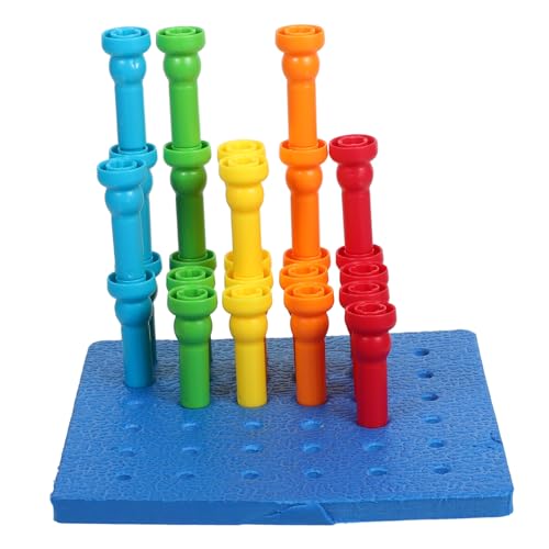 MOLUCKFU Montessori Stecktafel Pilzförmige Stecknägel Feinmotorik Eltern-Junge Mädchen Interaktion Sicheres Kunststoff Motorikspielzeug für Kleinkinder Ab Jahr von MOLUCKFU