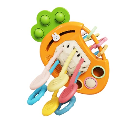 MOLUCKFU Baby Spiele Plopper Spielzeug Montessori Zugschnur Für Neugeborene Sensorisches Reisespielzeug Zur Der Feinmotorik Und Sensorischen Entwicklung Ideales Für Babys Und Kleinkinder von MOLUCKFU