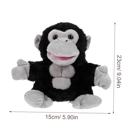 MOLUCKFU Plüsch Gorilla Handpuppe Handspielzeug für Storytelling Handpuppe Fördert Feinmotorik Hand Auge koordination Leicht Tragbar Interaktives Tierhandpuppe von MOLUCKFU
