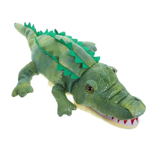 MOLUCKFU Plüsch Krokodil Handpuppe aus Weichem Pp baumwollmaterial Interaktives Handspielzeug für Erwachsene Farbenfrohe Tierhandpuppe zum Geschichtenerzählen und Kreativen von MOLUCKFU