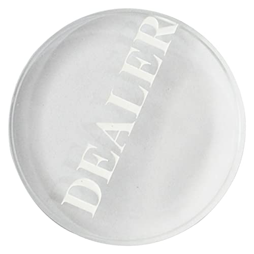 MOLUCKFU Professioneller Poker Button aus Kristall für Pokerspiele Wiederverwendbarer Button für Turniere und Events Transparent Kompakt und von MOLUCKFU