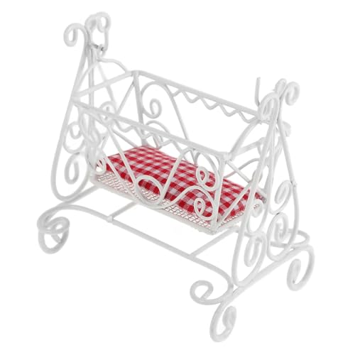 MOLUCKFU Miniatur-babypuppenbett Im Maßstab 112 Schaukelbettmatratze Für Puppenhausmöbel-Set Jungen- Und Mädchenzimmer von MOLUCKFU
