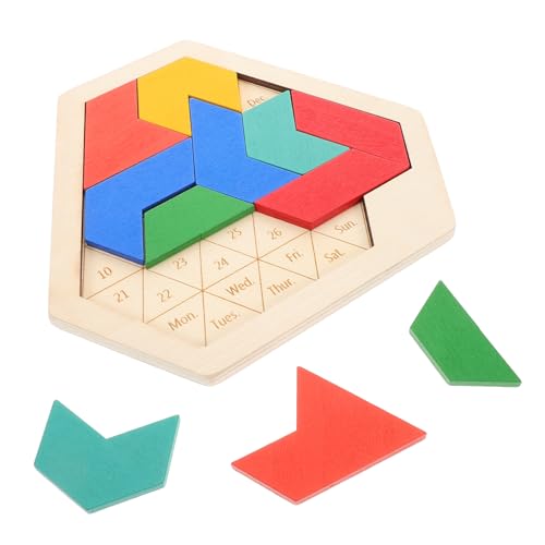 MOLUCKFU Holzformblock-Puzzle Für Kinder Montessori-lernspielzeug Denksport-puzzlespiel Für Kleinkinder Pädagogisches Iq-Spielzeug Junior-Sensory-Activity-Puzzle von MOLUCKFU