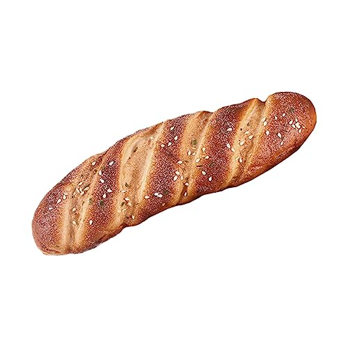 MOLUCKFU Realistisches PU Fake Bread Modell Täuschend Echtes Französisches Brot Dekoration Vielseitiges Fotografie Requisit und Gemütliche Tischdekoration für Bäckerei und Schaustellung von MOLUCKFU