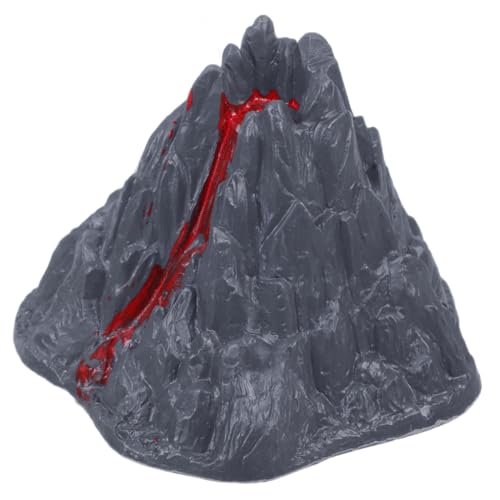 MOLUCKFU Miniatur Vulkanmodell Spielzeug für Aquarium und Gartendekoration Wetterfest und Künstlerisches Design 8cm Statue für Dinosaurier Szenen und Kreative Landschaften von MOLUCKFU
