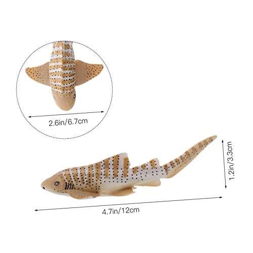 MOLUCKFU Realistisches Zebrahai Modellspielzeug aus Langlebigem Kunststoff Lebewesen für Pädagogisches Wasserspielzeug Geeignet als Foto Requisite und Meeres Themenparty Dekoration von MOLUCKFU