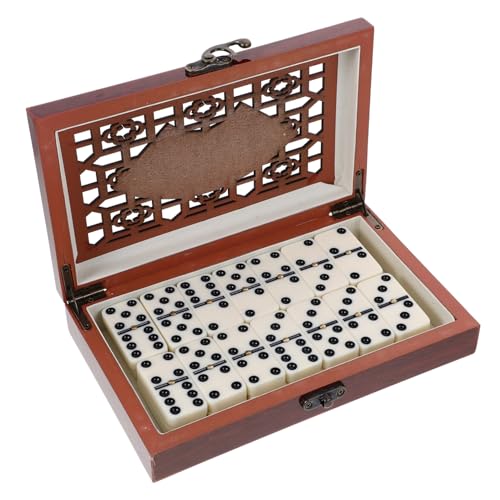 MOLUCKFU Retro Dominoes Spielset Mit Holzbox Nostalgisches Familienspiel Für Partys Und Freizeit Ideal Als Und 28 Dominosteine Aus Hochwertigem Material MOLUCKFU Retro Dominoes Spielset Mit Holzbox Nostalgisches Familienspiel Für Partys Und Freizeit Ideal Als Und 28 Dominosteine Aus Hochwertigem Material von MOLUCKFU