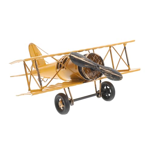 MOLUCKFU Vintage Flugzeug Modell Aus Retro Deko Für Wohnräume Handgefertigtes Tischornament Für Geburtstag Und Partys Klassische Flugzeug Dekoration von MOLUCKFU