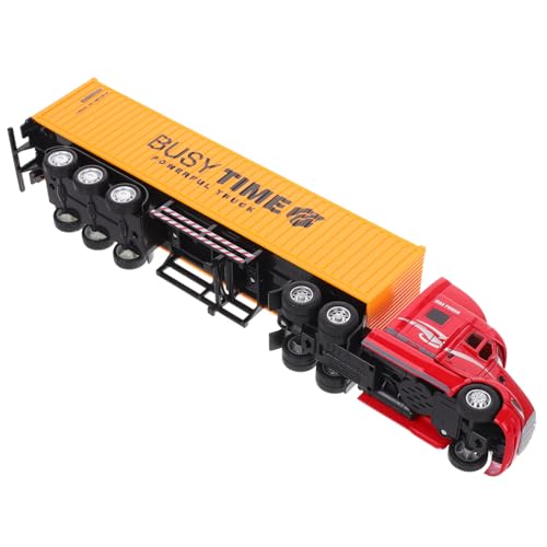 MOLUCKFU Legierungs Container LKW Modellspielzeug 1:48 für Jungen Realistischer mit Anhänger Robustes Spielzeugfahrzeug für Kinder Geeignet für Rollenspiele und Sammlungen von MOLUCKFU