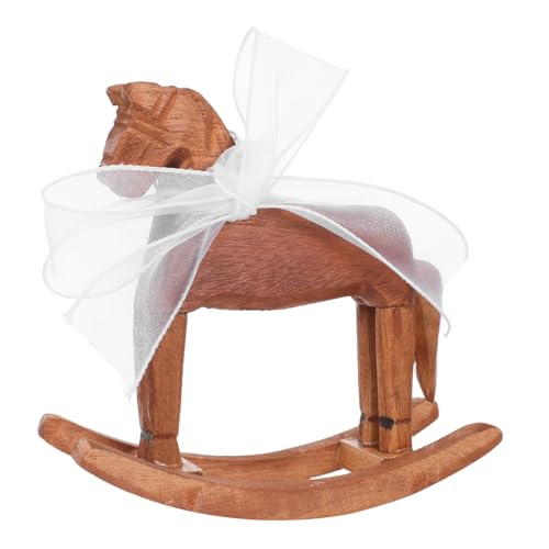 MOLUCKFU Schaukelpferd-Figur Aus Holz: Kleine Retro-pferdestatue, Bauernhaus-Tier-Ornament, Kreative Schreibtisch-Dekoration Für Die Dekoration des Bücherregals Zu Hause MOLUCKFU Schaukelpferd-Figur Aus Holz: Kleine Retro-pferdestatue, Bauernhaus-Tier-Ornament, Kreative Schreibtisch-Dekoration Für Die Dekoration des Bücherregals Zu Hause von MOLUCKFU