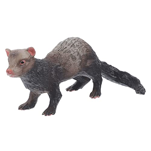 MOLUCKFU Simulation Ferret Figurine Realistisches Frettchen Modell für Kognitives aus Hochwertigem für Geburtstagsgeschenke und Tieridentifikation von MOLUCKFU