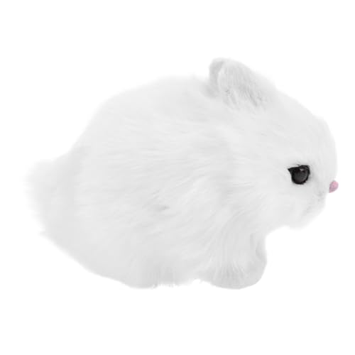 MOLUCKFU Simulationshäschen buchregal bücherregal Kind Plush Plüsch-Doll kinderspielsachen plushdoll entzückendes Plüschkaninchen dekoratives Kaninchen außen Kunstplüsch Weiß von MOLUCKFU