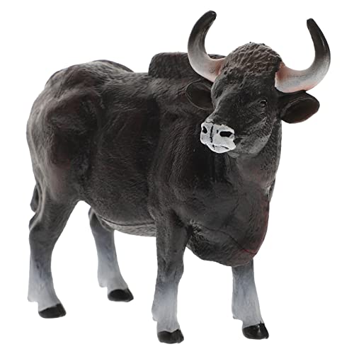 MOLUCKFU Simulierte Rinderfigur aus Kunststoff Detailreiches Wildtier Modell für Langlebig und Robust Leichte Deko für Kinderzimmer Garten Party und Bildung von MOLUCKFU