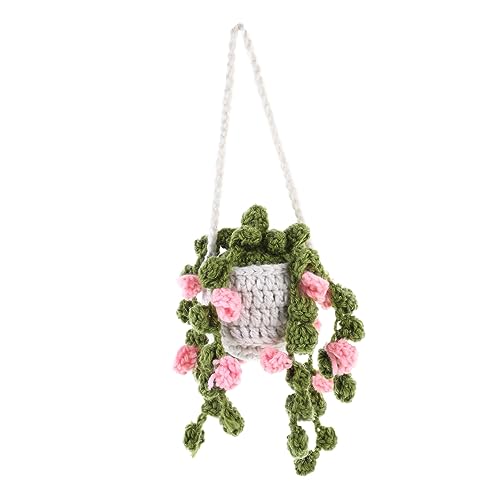 MOLUCKFU Gehäkeltes Hängeornament Fürs Auto Mit Blume Wanddekor Rückspiegel Anhänger Praktisch Und Langlebig MOLUCKFU Gehäkeltes Hängeornament Fürs Auto Mit Blume Wanddekor Rückspiegel Anhänger Praktisch Und Langlebig von MOLUCKFU