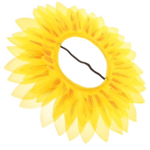 MOLUCKFU Sonnenblumen Kopfbedeckung Deko Zubehör Für Den Kindergarten Sonnenblumen Gesichtsbedeckung Partyzubehör Sportspiele Requisiten von MOLUCKFU