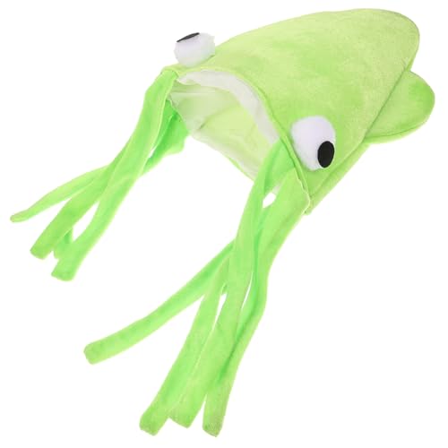 MOLUCKFU Squid Hut Lustiger Kopfschmuck aus Velours für Karneval und Mottopartys Farbenfrohes Kostümzubehör für Erwachsene für Fotos und Feiern von MOLUCKFU