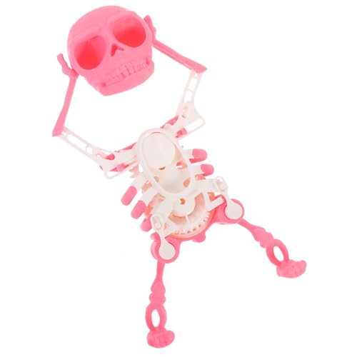 MOLUCKFU Tanzender Dinosaurier Schnecke Zappeln Interessantes Zappelspielzeug Skelett Lustiges Hand Sensorisches Rosa Plastik von MOLUCKFU