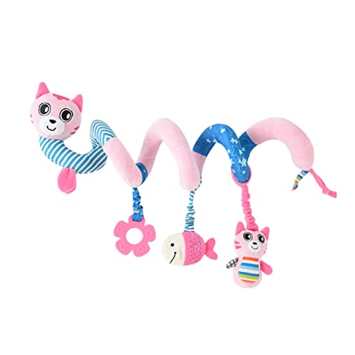 MOLUCKFU Tier Spiralhängendes Rasselspielzeug Für Kinderwagen Und Autositz Ideal Für Babys Und Kleinkinder Katze Pink MOLUCKFU Tier Spiralhängendes Rasselspielzeug Für Kinderwagen Und Autositz Ideal Für Babys Und Kleinkinder Katze Pink von MOLUCKFU