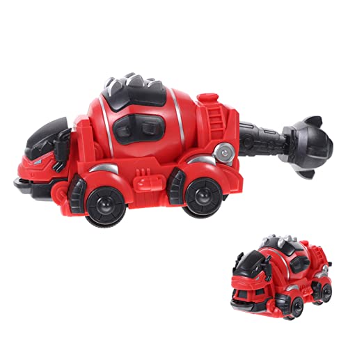 MOLUCKFU Transformierendes Dinosaurierspielzeug Dinosaurier-Autos Auto interaktives kinderspielzeug Dinosaurier- aus Kunststoff Trägheitsauto aus Kunststoff rot von MOLUCKFU