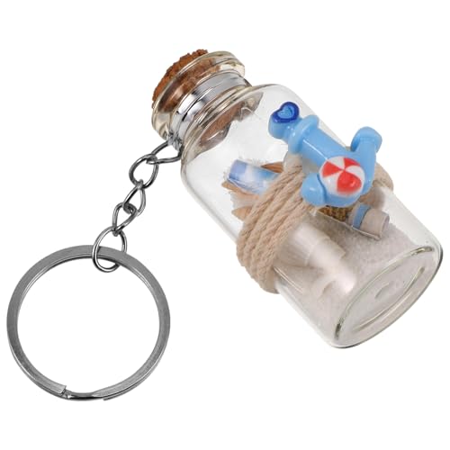 MOLUCKFU Treibsandflaschen-Ornamente Schlüsselanhänger-anhänger Anhänger Für Glasflaschen Schlüsselanhänger Aus Glas-vorratsgläsern Ästhetischer Schlüsselanhänger Kleine Glasflaschen Papier von MOLUCKFU