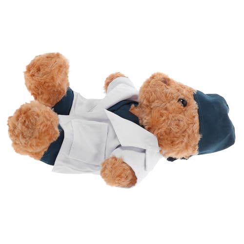 MOLUCKFU Ultrasoftes Arzt Bär Plüschspielzeug Kuscheliges Braunes Teddyplüschtier mit Arztkostüm Langlebiges Detailreich Gefertigtes Kuscheltier für zu Feierlichkeiten von MOLUCKFU