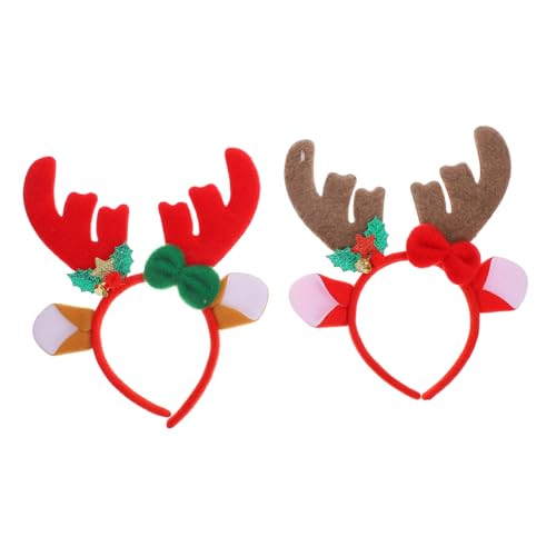 MOLUCKFU Weihnachts Haarreifen Weihnachts Geweih Stirnband Weihnachts Rentier Geweih Haarreifen Karikatur Stil Kopfband Für Weihnachten Party Zubehör Und Festliche Anlässe Weihnachts Haarschmuck Und von MOLUCKFU