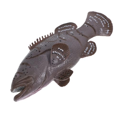 MOLUCKFU Zackenbarsch Modell, Künstliches Fischmodell, Simulationsfischfigur, Seefischfigur, Modellfisch, Kleine Fischfiguren, Fischdekoration, Fischfigurenmodell, Seefischmodell, von MOLUCKFU