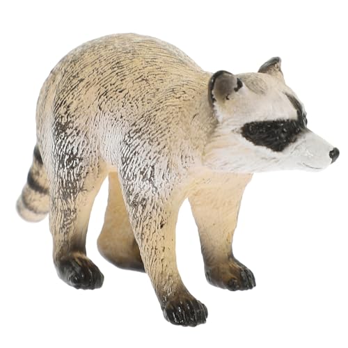 MOLUCKFU kleines Waschbärenmodell Kognitives Tiermodell für Wildtiere Gartenwaschbär dekorative Waschbärstatue Animal Figures wohnzimmerdeko Waschbär-Dekoration Wilde Tierfiguren Plastik von MOLUCKFU