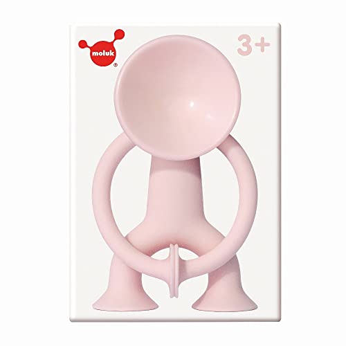 MOLUK 2843203 Oogi Junior, elastische Stretch-Figur mit Saugnäpfen, Lernspielzeug aus Silikon, kreativer Spielspaß für Kinder ab 3 Jahren, Motorikspielzeug, rosa von MOLUK